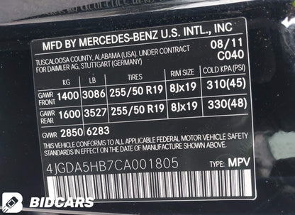 2012 Mercedes-Benz ML 350 4matic