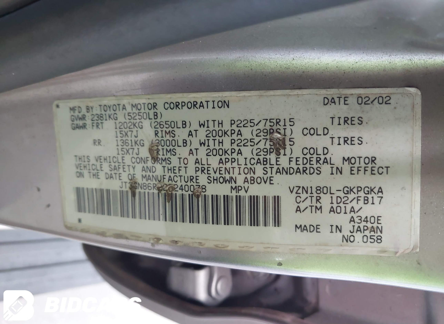 2002 Toyota 4Runner SR5 4x2