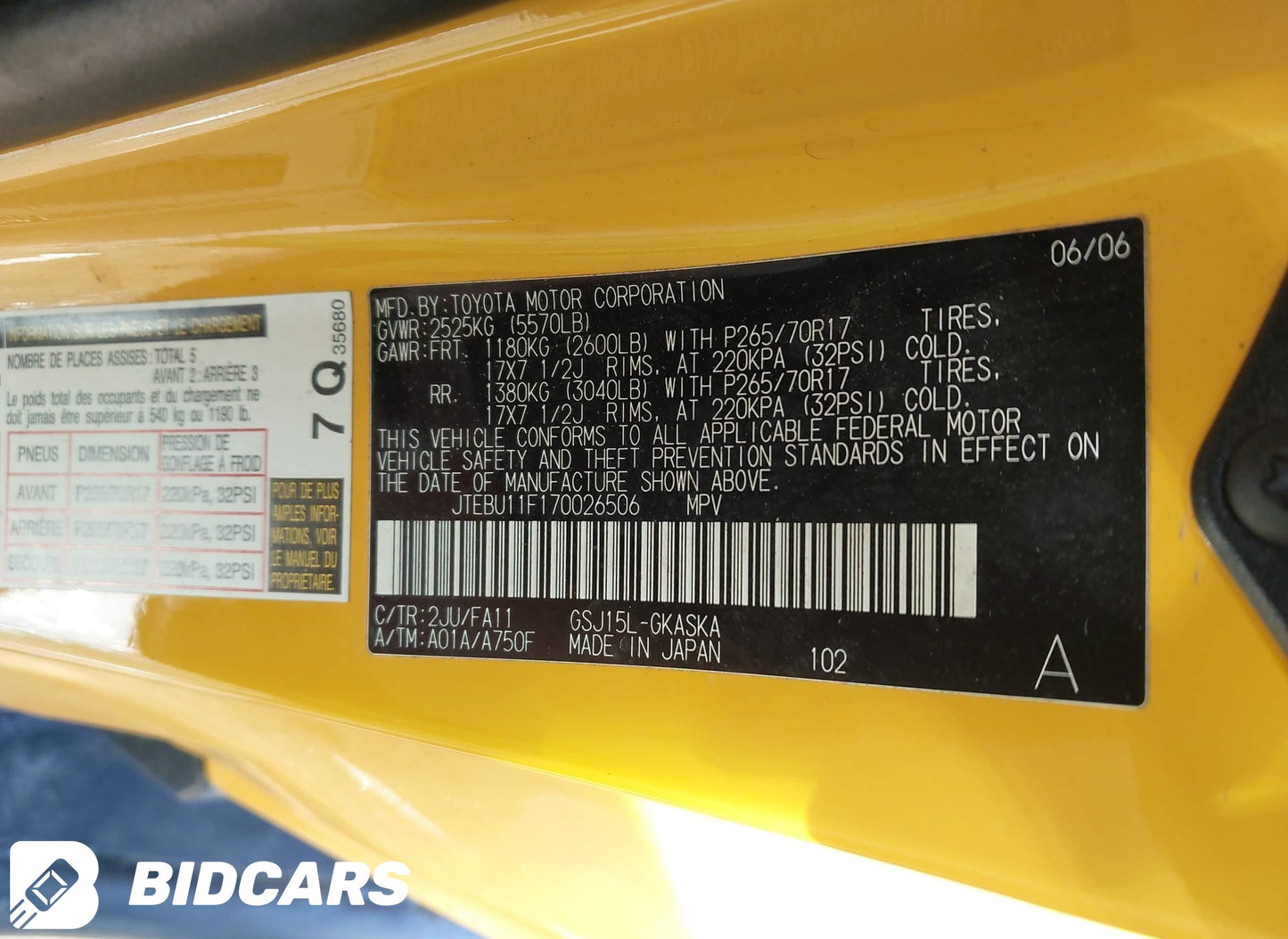 2007 Toyota FJ Cruiser 4x4