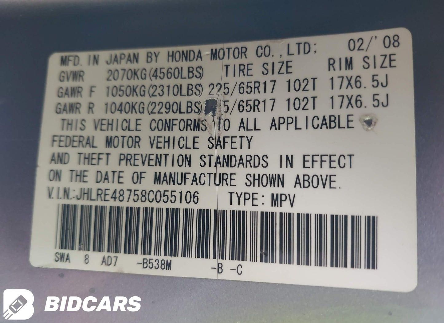 2008 Honda CR-V EX-L AWD