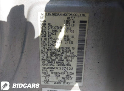 2007 Nissan Xterra S 4x4