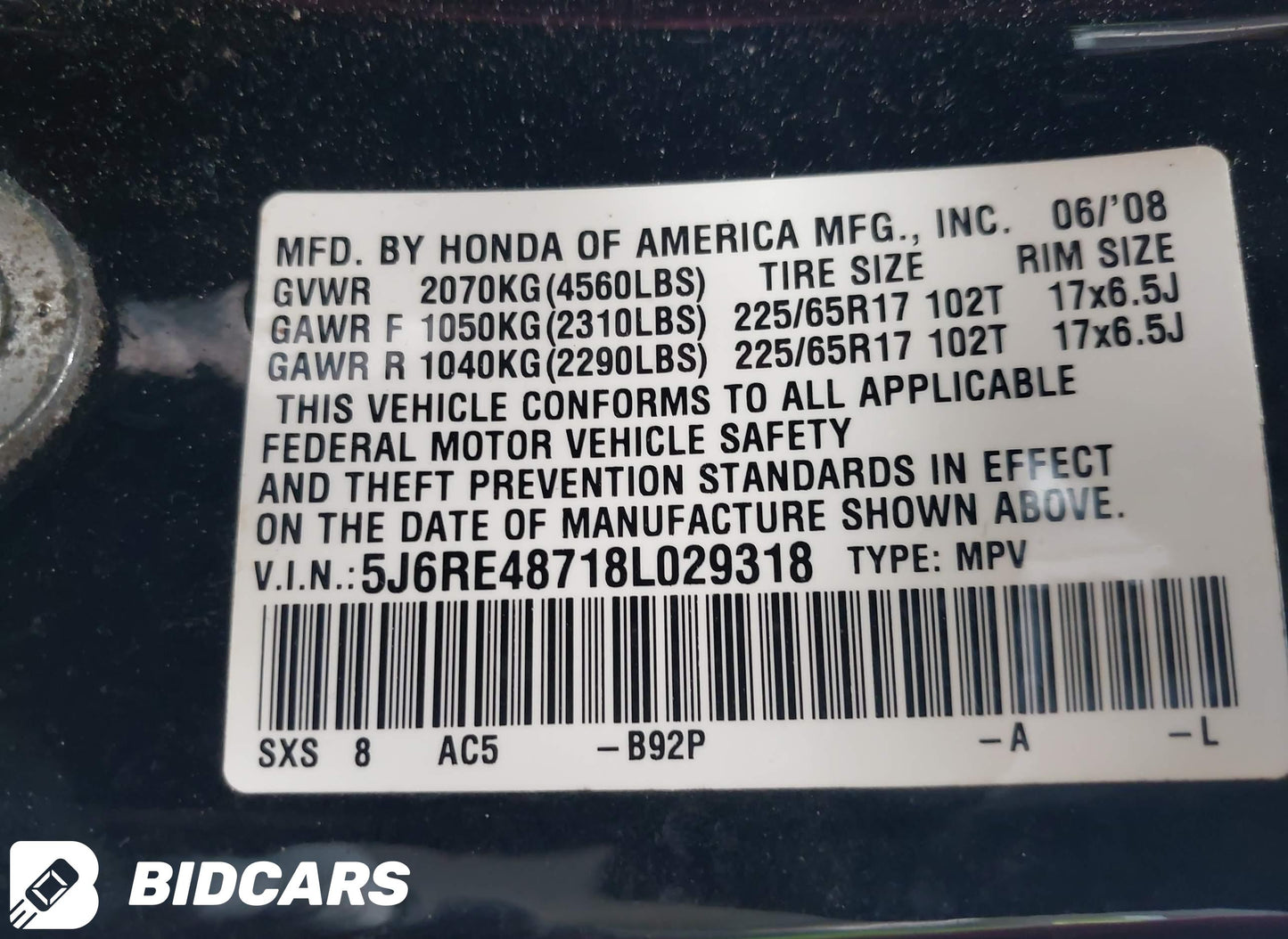 2008 Honda CR-V EX-L AWD
