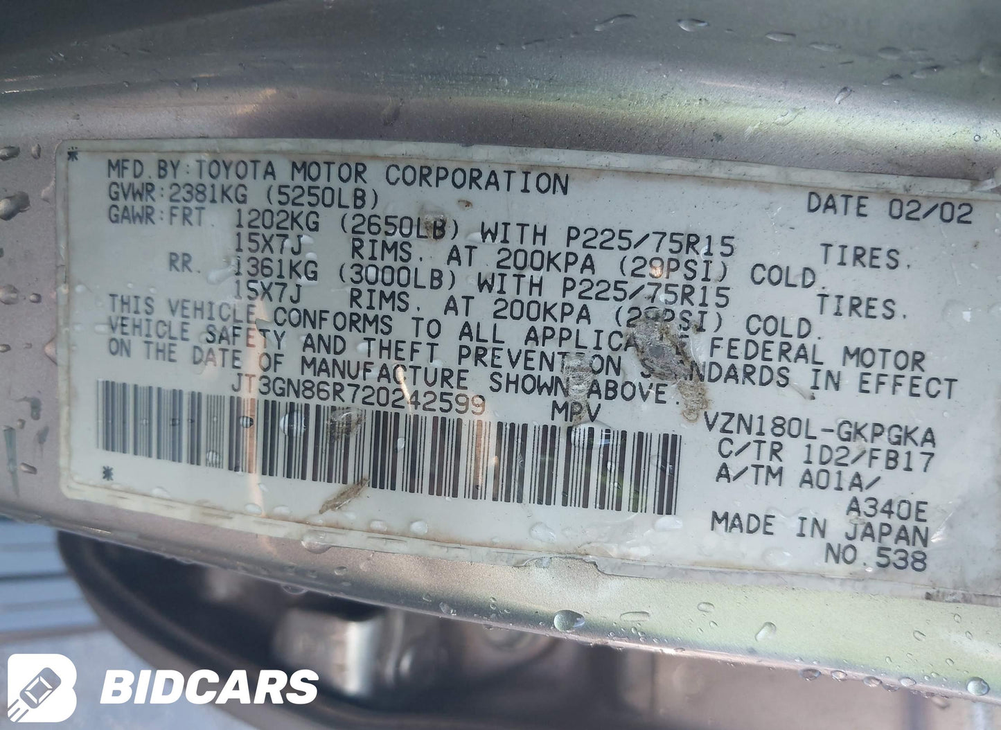 2002 Toyota 4Runner SR5 4x2