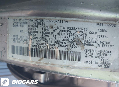 2002 Toyota 4Runner SR5 4x2