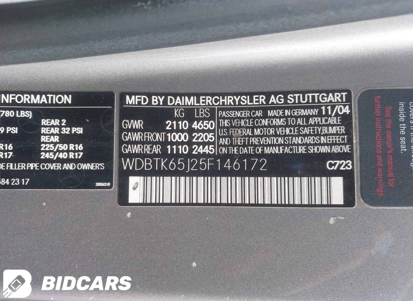 2005 Mercedes-Benz CLK 320