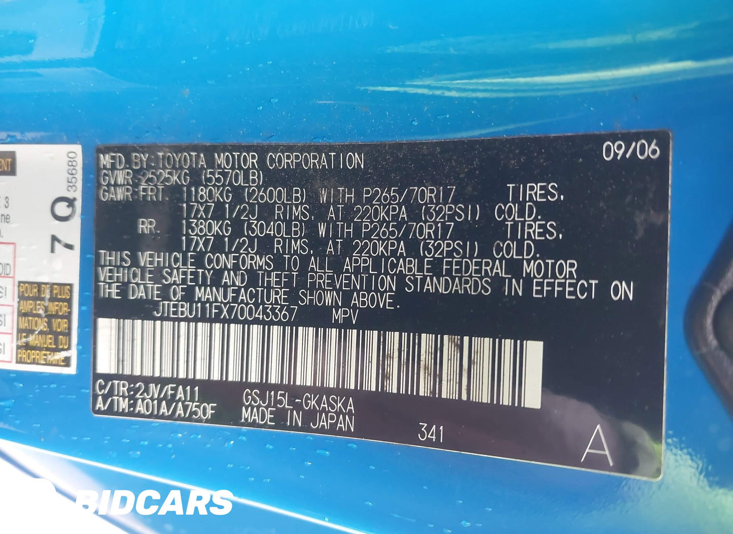 2007 Toyota FJ Cruiser 4x4