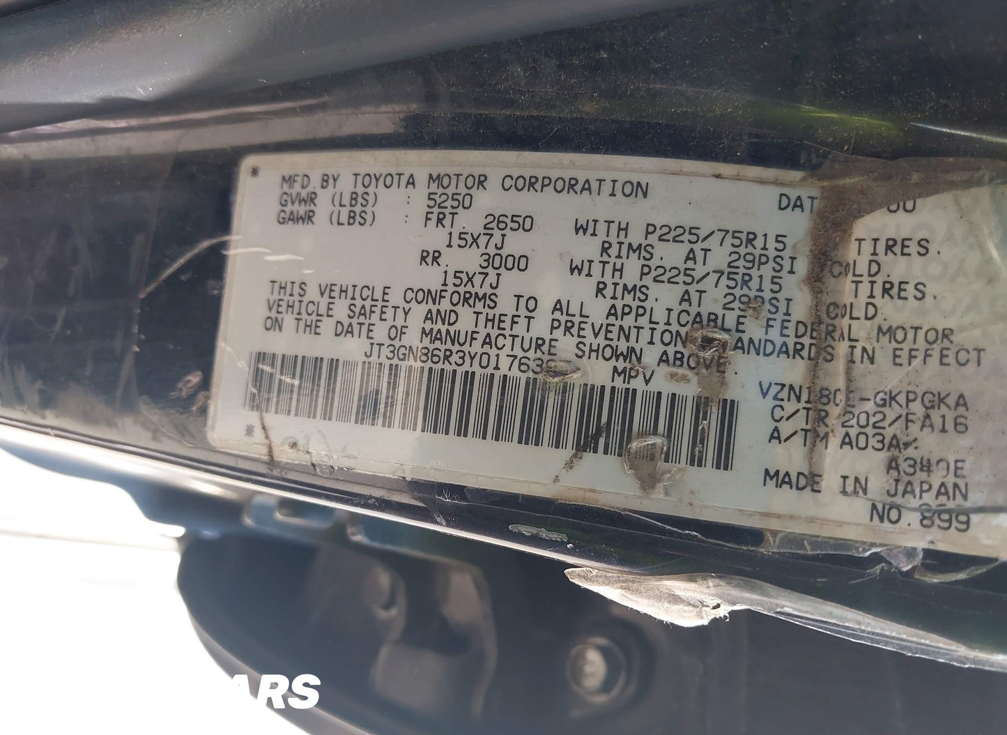 2000 Toyota 4Runner V6 SR5